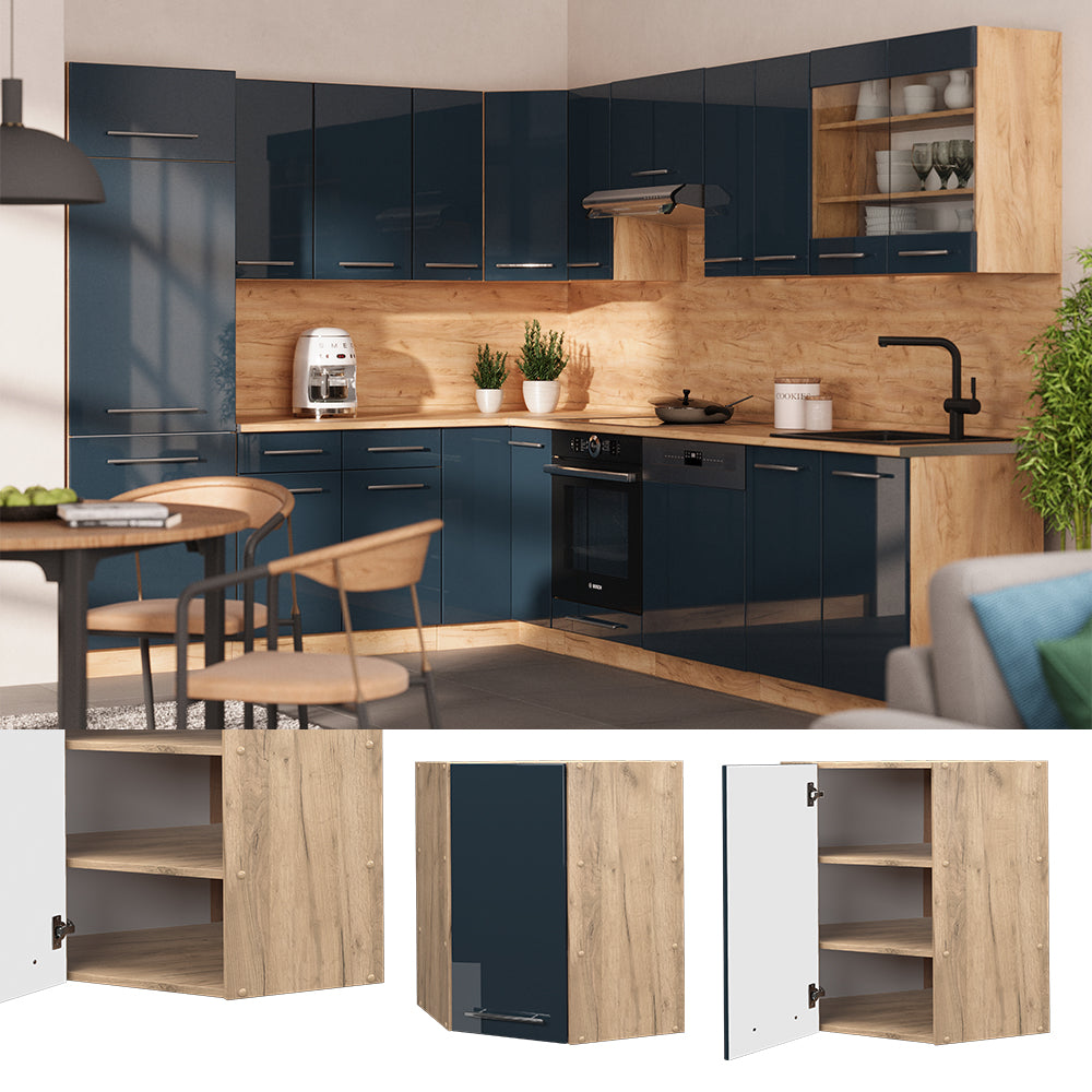 Vicco Mobili da cucina  Blu scuro lucido 57 cm