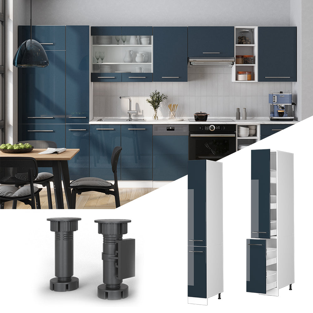 Vicco Armadio da farmacia Blu scuro lucido 30 cm