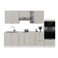 Vicco Cucina componibile Grigio/beige/bianco 280 cm , PL Marmo