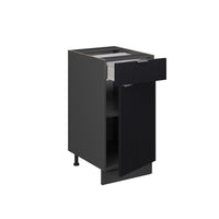 Vicco Mobiletto base per cucina Nero a righe 40 cm , PL Rovere