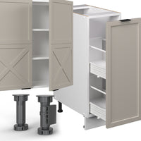 Vicco Cucina componibile Grigio/beige/bianco 280 cm , PL Marmo