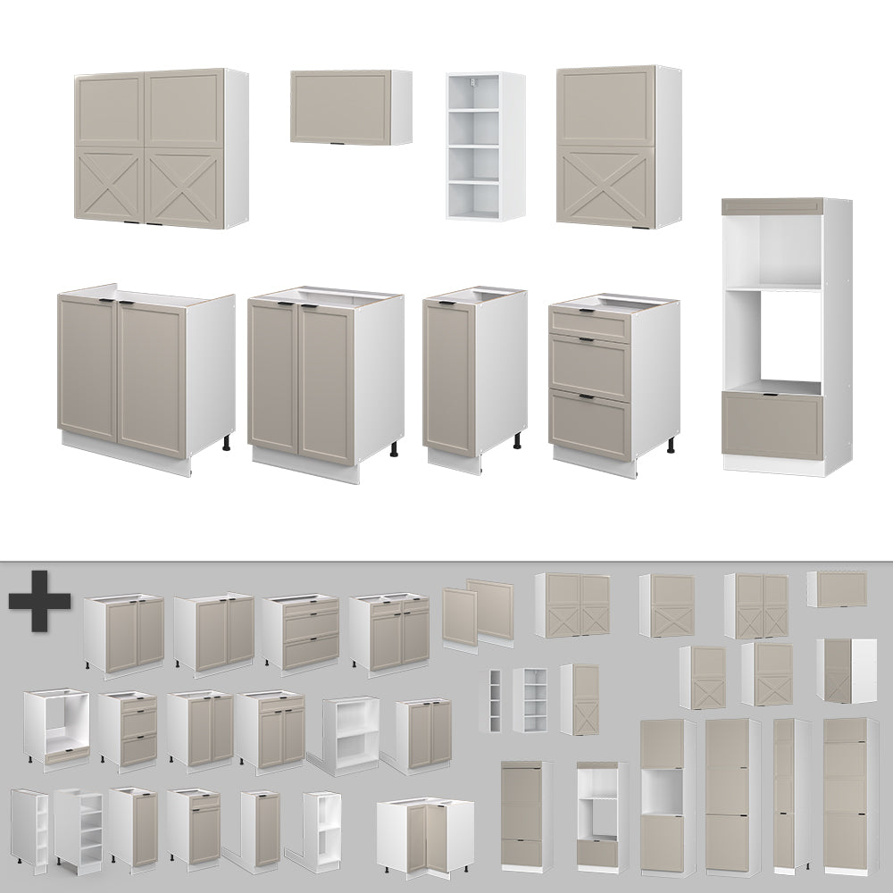 Vicco Cucina componibile Grigio/beige/bianco 280 cm , PL Antracite