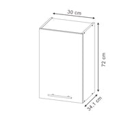 Vicco Armadi da cucina Blu scuro lucido 30 cm