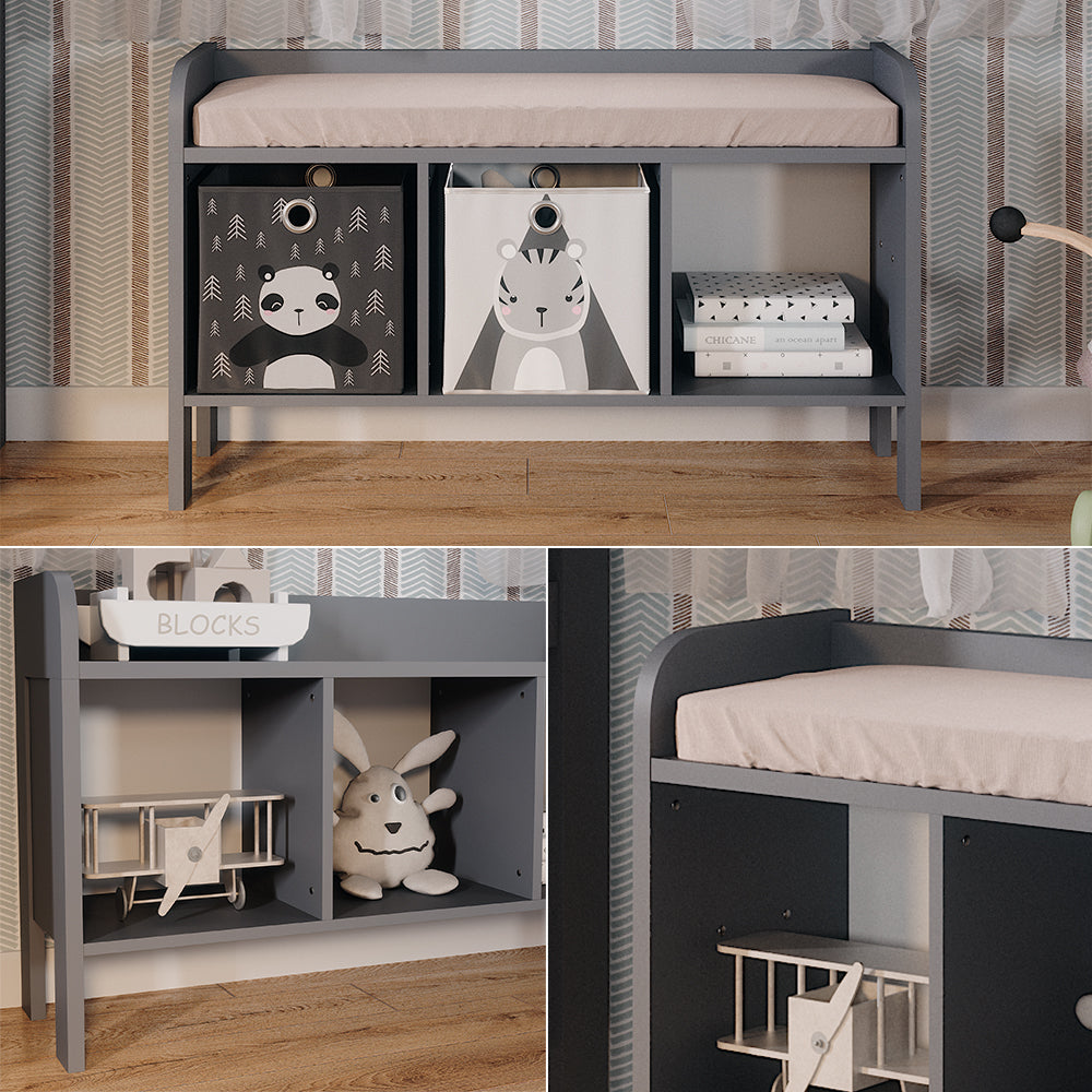Vitalispa Scaffale per bambini Grigio 107.2 x 63.8 cm