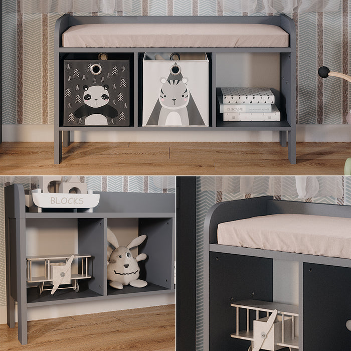 Vitalispa Scaffale per bambini Grigio 107.2 x 63.8 cm