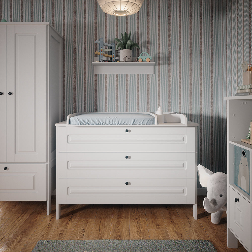 Vitalispa Fasciatoio Bianco 133 x 98.4 cm con 3 cassetti