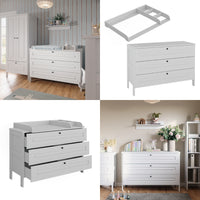 Vitalispa Fasciatoio Bianco 133 x 98.4 cm con 3 cassetti