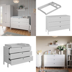 Vitalispa Fasciatoio Bianco 133 x 98.4 cm con 3 cassetti