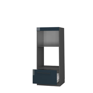 Vicco Set mobili bagno Blu scuro lucido 60 cm aperto