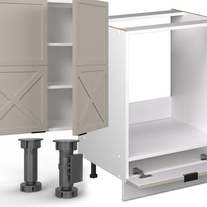 Vicco Cucina componibile Grigio/beige/bianco 355 cm , PL Rovere