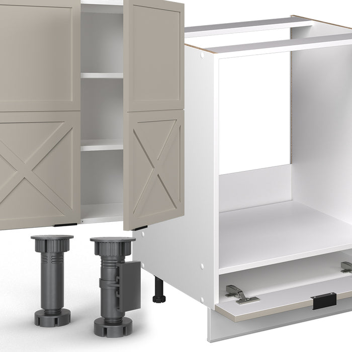 Vicco Cucina componibile Grigio/beige/bianco 355 cm , PL Rovere