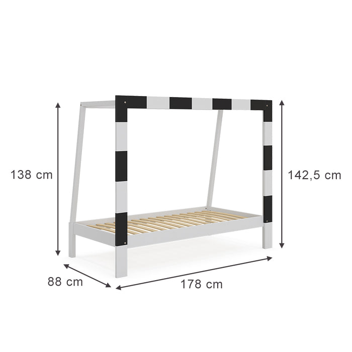 Vitalispa Letto per bambini Bianco 80x160 cm con materasso