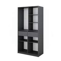 Vicco Armadio Antracite 100 x 200 cm con 2 cassetti