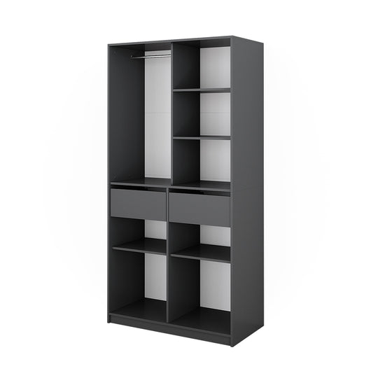 Vicco Armadio Antracite 100 x 200 cm con 2 cassetti