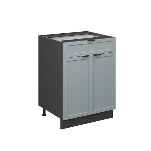 Vicco Mobiletto base per cucina Blu-grigio chiaro 60 cm con cassetto, senza piano di lavoro