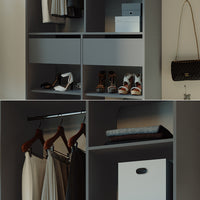 Vicco Armadio Antracite 100 x 200 cm con 2 cassetti