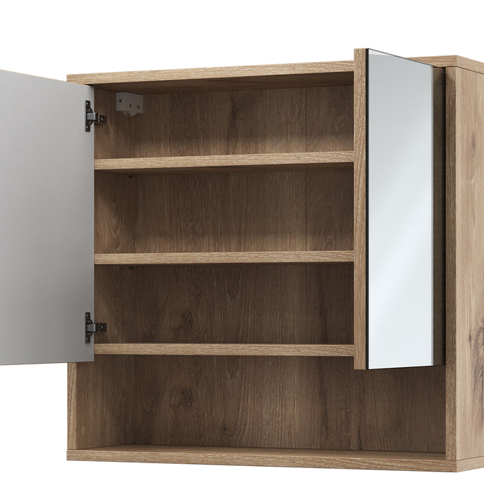 Vicco Specchio da bagno Quercia vichinga 70 x 65 cm con 2 porte