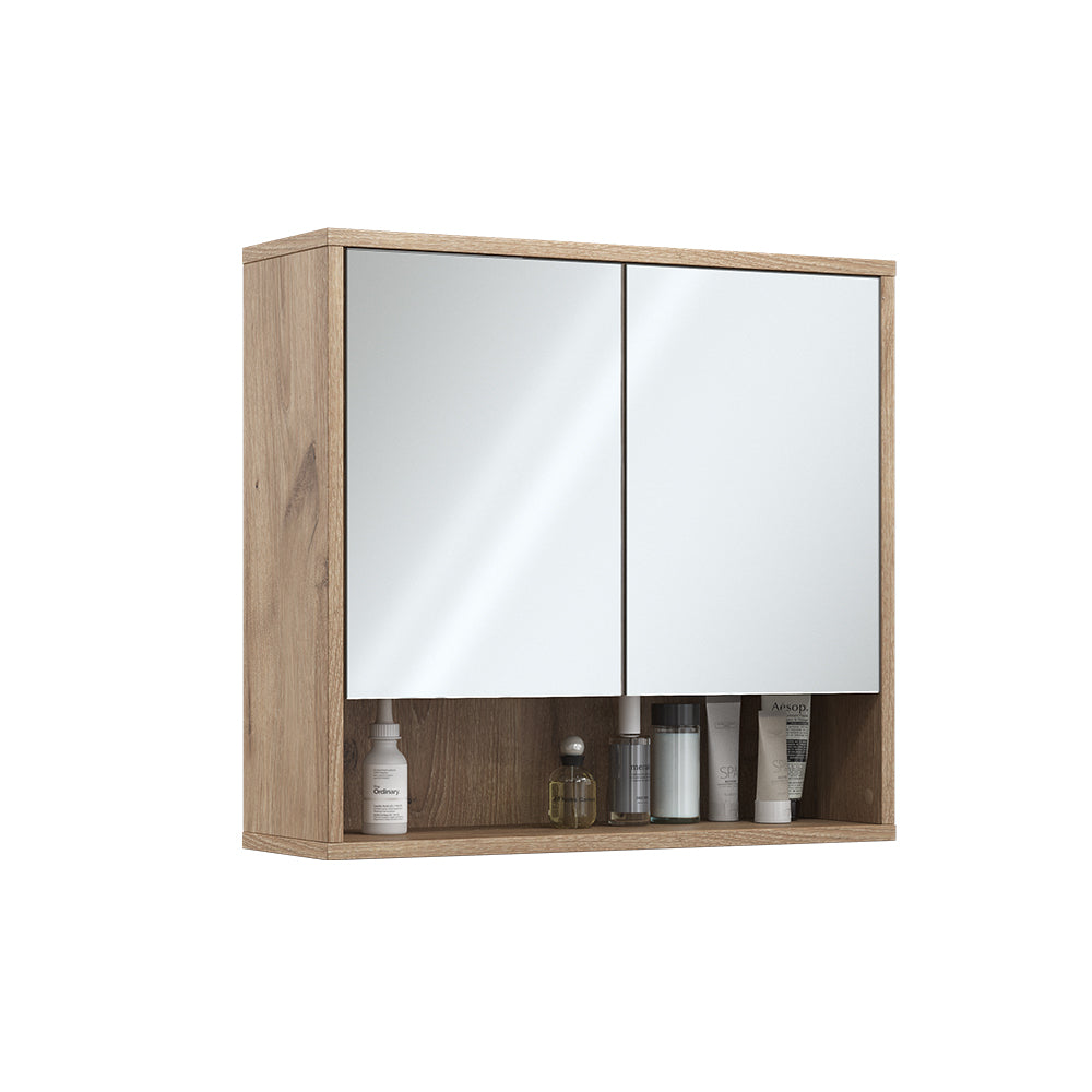 Vicco Specchio da bagno Quercia vichinga 70 x 65 cm con 2 porte