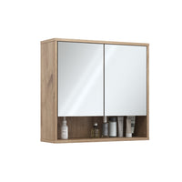 Vicco Specchio da bagno Quercia vichinga 70 x 65 cm con 2 porte