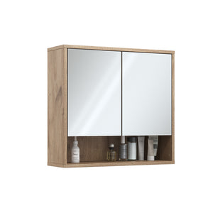 Vicco Specchio da bagno Quercia vichinga 70 x 65 cm con 2 porte