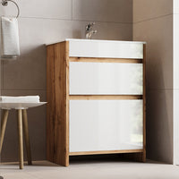 Vicco Set di mobili da bagno Quercia dorata 2 parti, base 60 cm