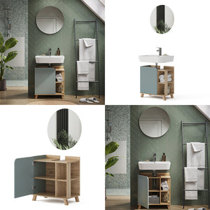 Vicco Set di mobili da bagno Grigio-blu 2 parti