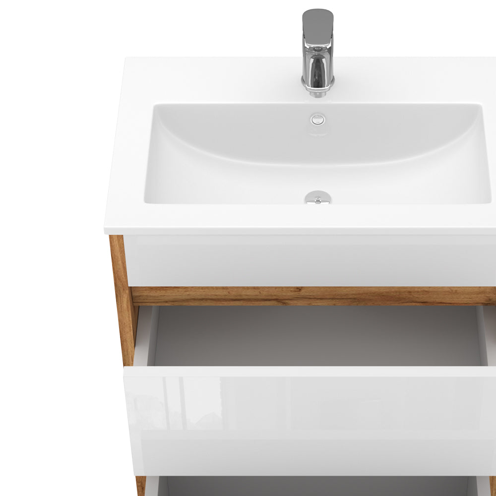 Vicco Set di mobili da bagno Quercia dorata 2 parti, base 60 cm