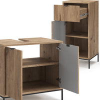 Vicco Set di mobili da bagno Quercia vichinga 4 parti