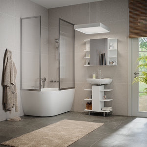 Vicco Mobiletto per lavabo Bianco 60 x 70 cm con 6 ripiani