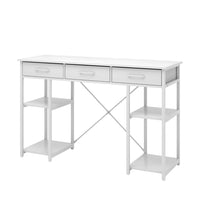 Vicco Scrivania Bianco 120 x 40 cm con 3 cassetti