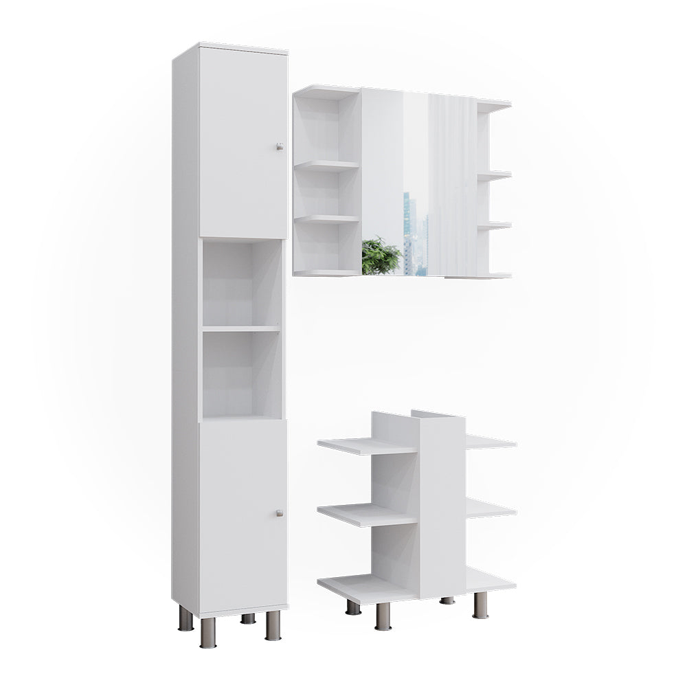 Vicco Set di mobili da bagno Bianco 3 parti