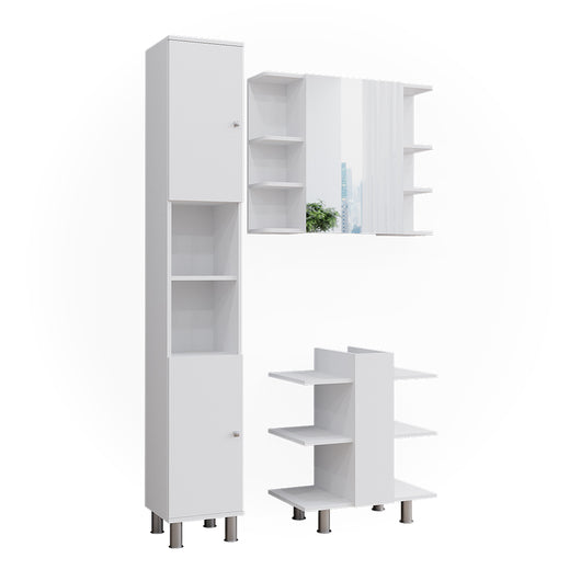 Vicco Set di mobili da bagno Bianco 3 parti