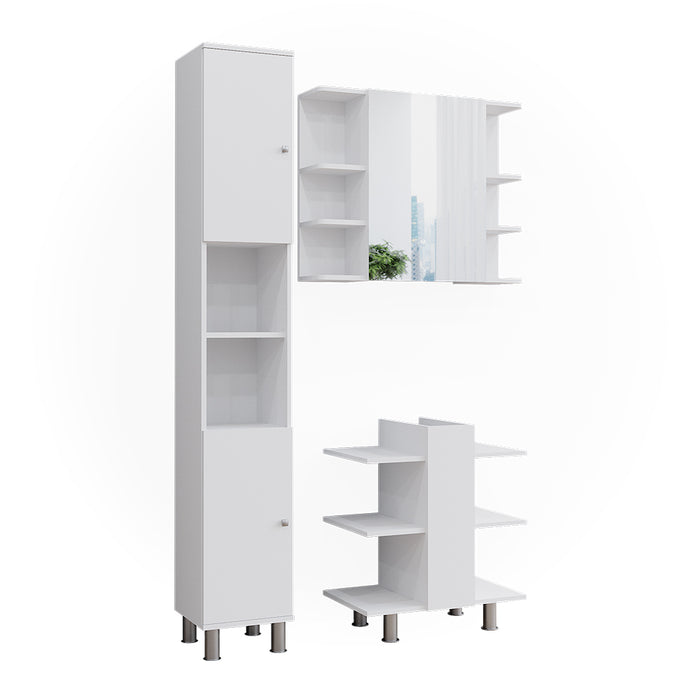 Vicco Set di mobili da bagno Bianco 3 parti