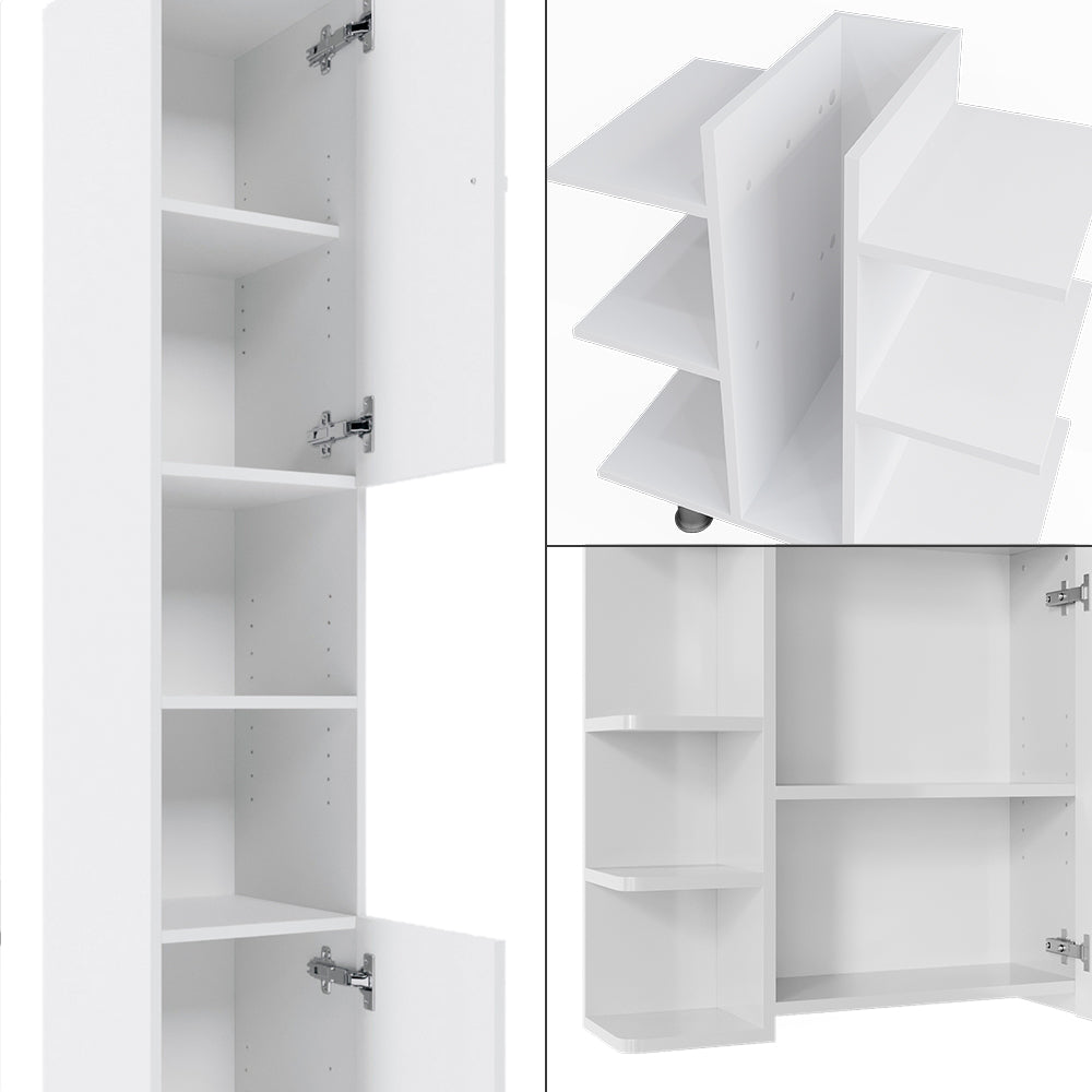 Vicco Set di mobili da bagno Bianco 3 parti