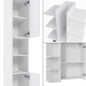 Vicco Set di mobili da bagno Bianco 3 parti