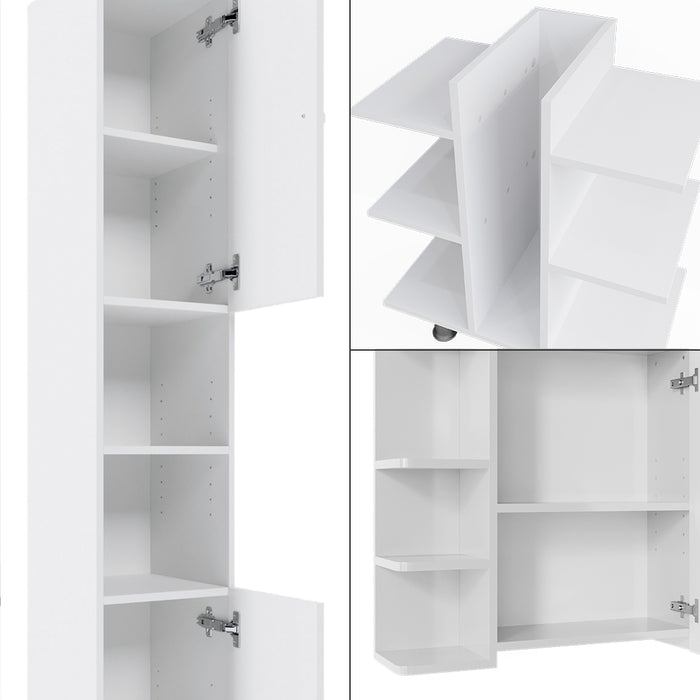 Vicco Set di mobili da bagno Bianco 3 parti