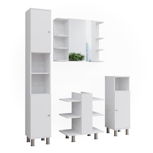 Vicco Set mobili bagno Bianco 4 parti