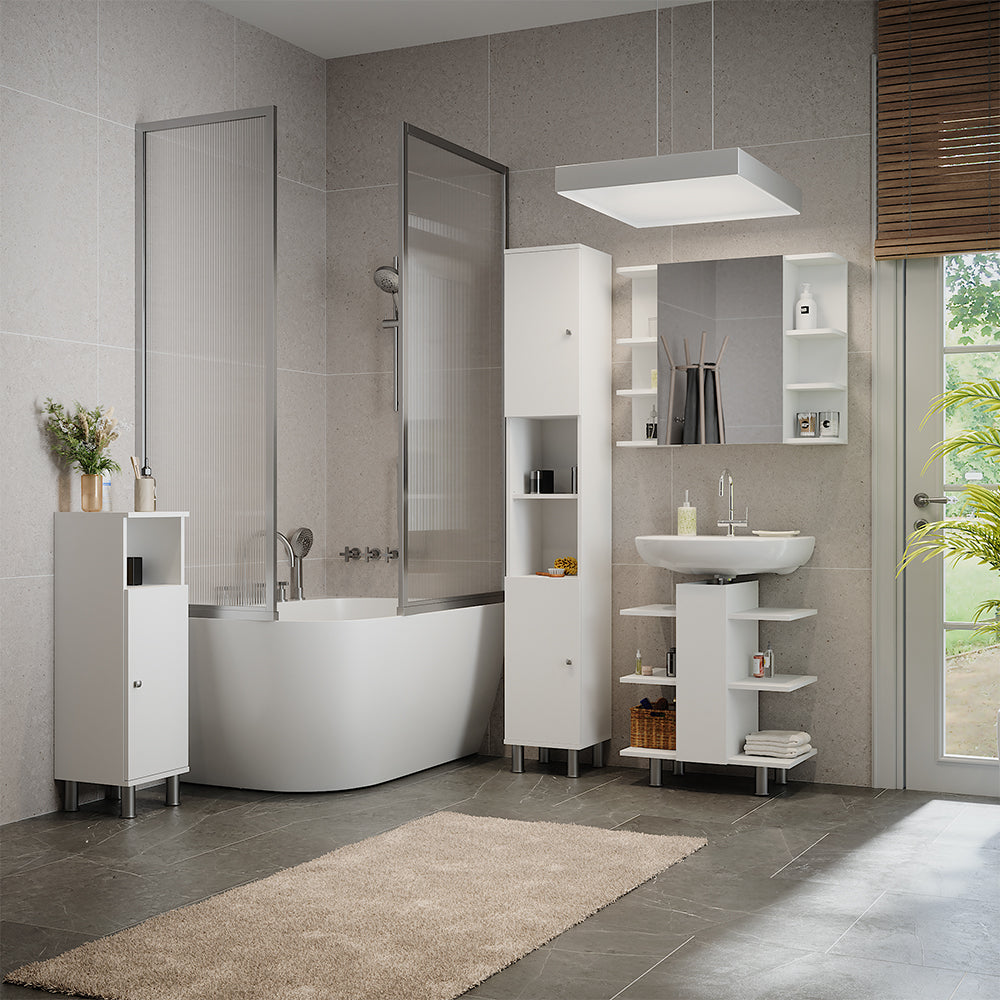 Vicco Set mobili bagno Bianco 4 parti