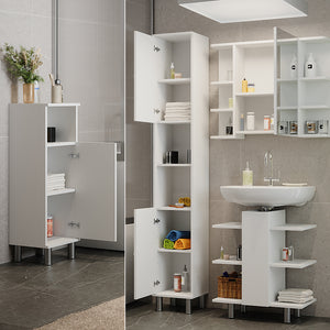 Vicco Set mobili bagno Bianco 4 parti
