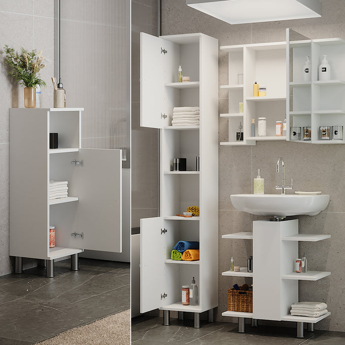 Vicco Set mobili bagno Bianco 4 parti