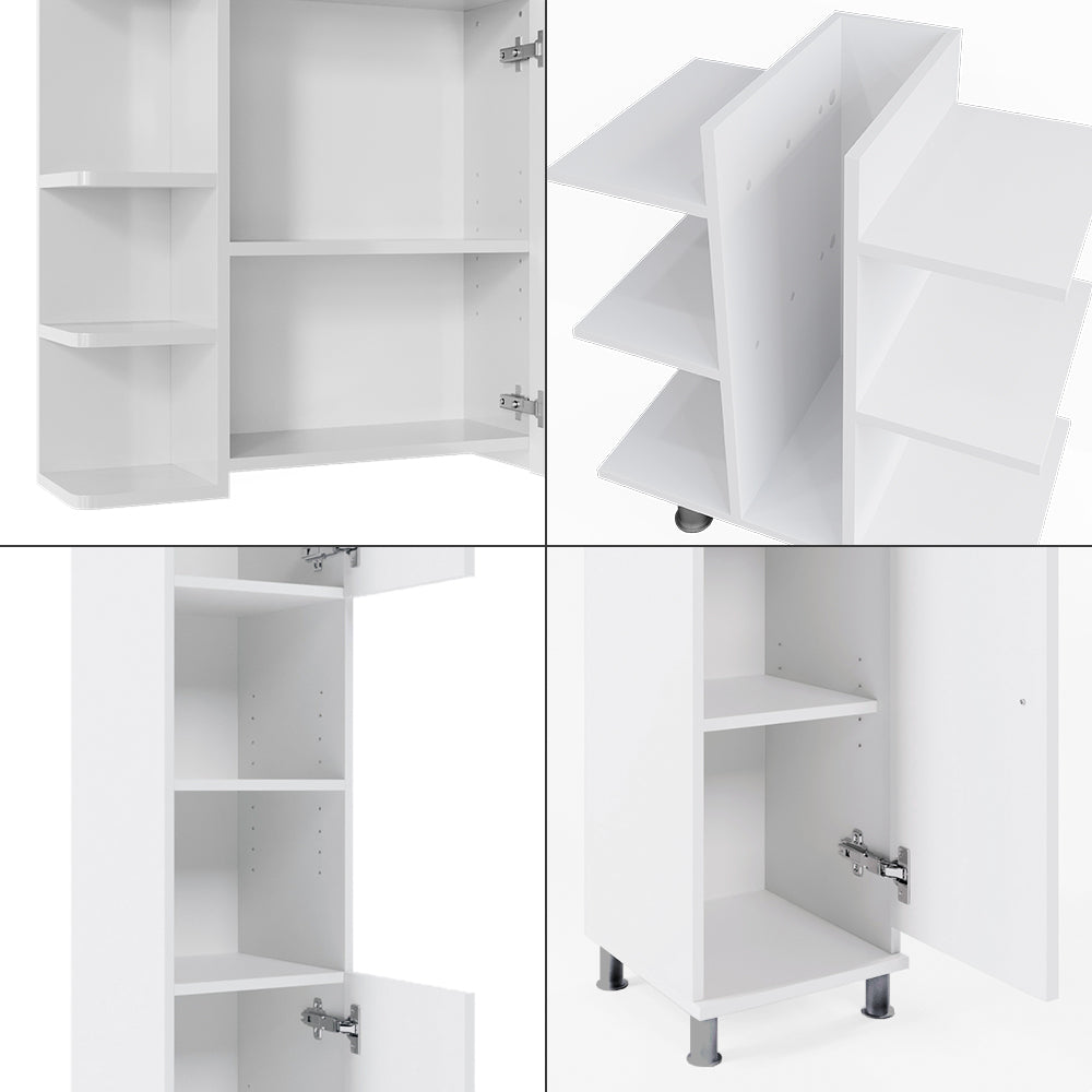 Vicco Set mobili bagno Bianco 4 parti