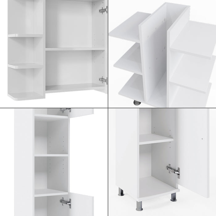 Vicco Set mobili bagno Bianco 4 parti