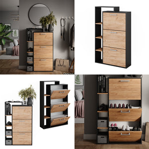 Vicco Scarpiera Quercia dorata 80 x 128.3 cm con 3 scomparti