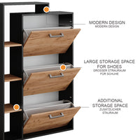Vicco Scarpiera Quercia dorata 80 x 128.3 cm con 3 scomparti