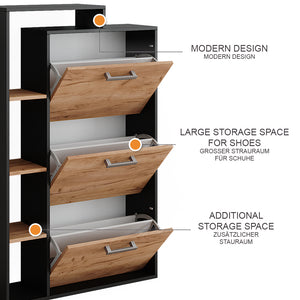 Vicco Scarpiera Quercia dorata 80 x 128.3 cm con 3 scomparti