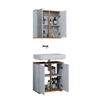 Vicco Set mobili bagno Bianco/Artisan 2 parti, base 60 cm