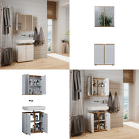 Vicco Set mobili bagno Bianco/Artisan 2 parti, base 60 cm