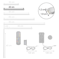 Vicco Striscia LED bianca 40 x 1,5 x 1,5 cm