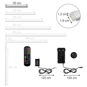 Vicco Striscia LED Bianco 30 cm con starter pack