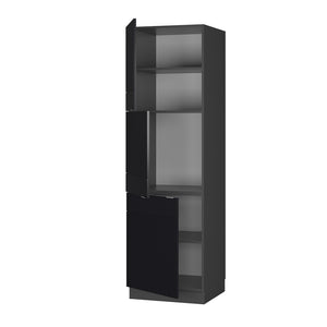 Vicco Mobile per forno da incasso Nero a righe 60 cm